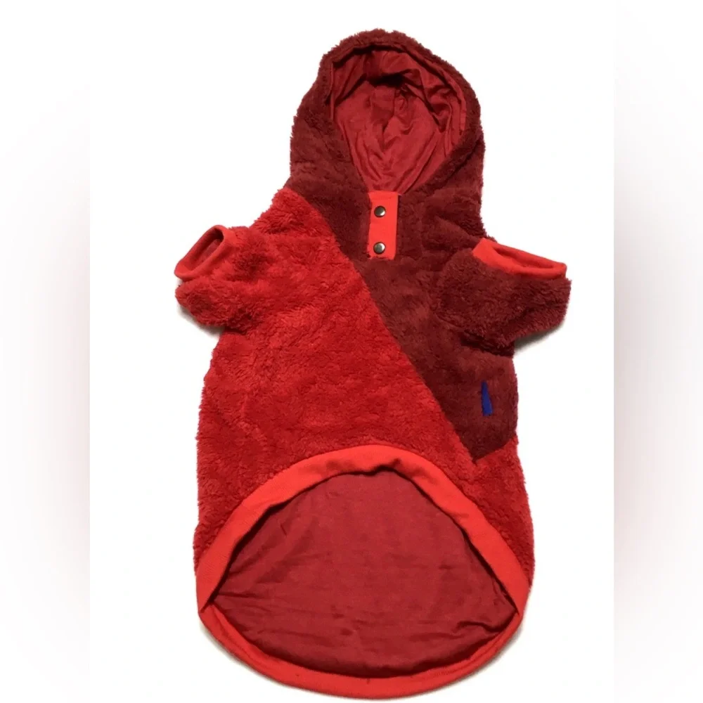 Frisco Pet Apparel XL Dog Burgundy Red Fleece Pullover Hoodie